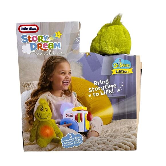 Little Tikes Story Dream Machine The Grinch Plush and 3 Dreamers Books Dr Seuss - Picture 5 of 11